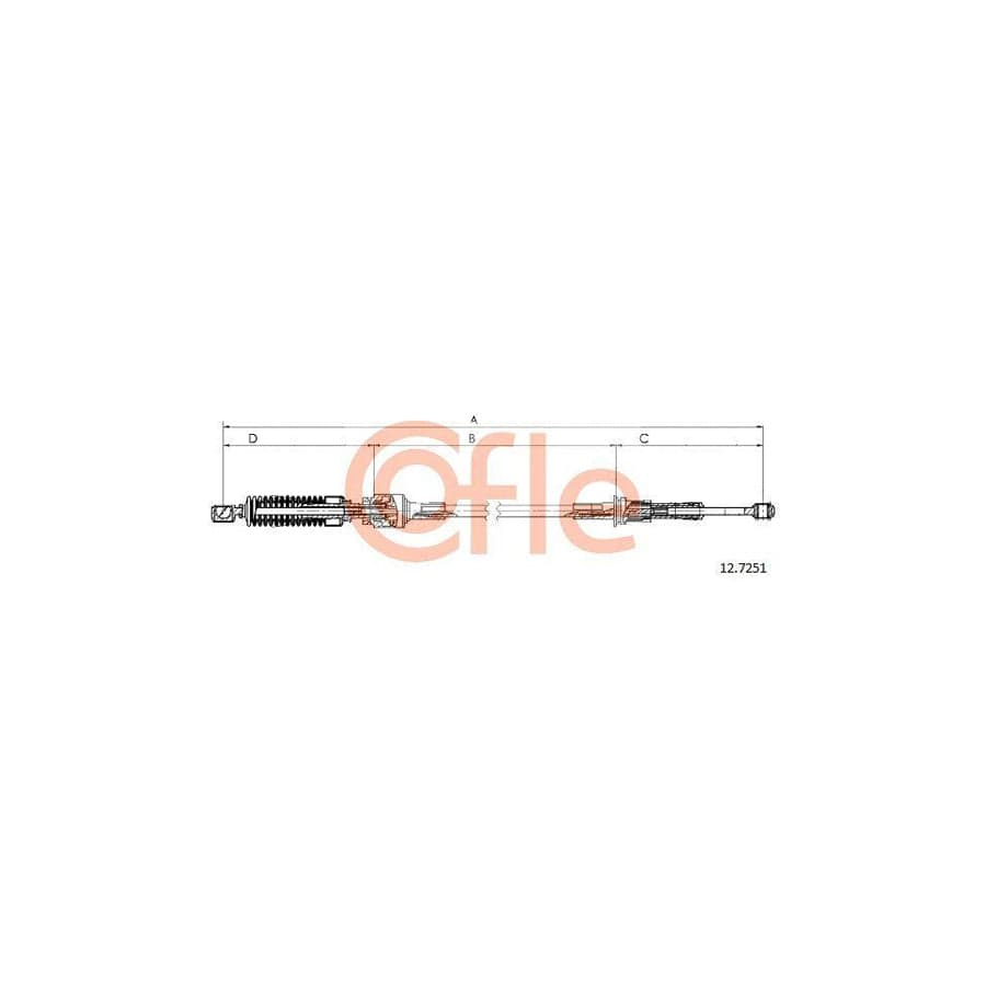 Cofle 12.7251 Cable, Manual Transmission