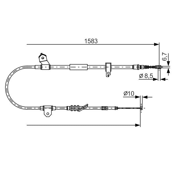 FEBI BILSTEIN FE24228 Parking Brake Cable Pull