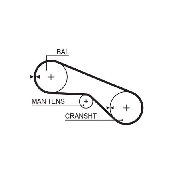 GATES GAT5025 Timing Belt
