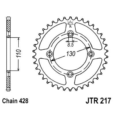 JT JTR217,49 Chain Sprocket