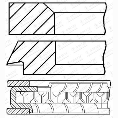 GOETZE 0842480010 Piston Ring Kit