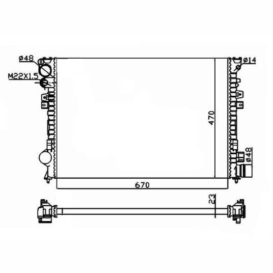 NRF NRF58958A Engine Radiator