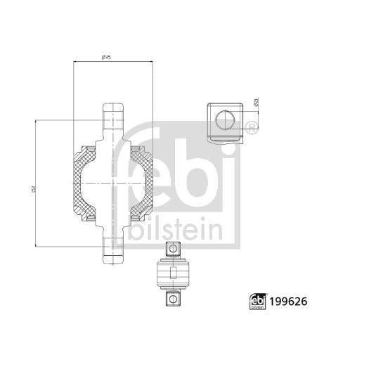 FEBI FE199626 Guide Strut Repair Kit