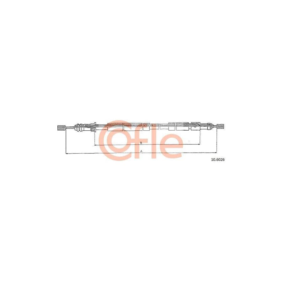 Cofle 10.6026 Hand Brake Cable for Peugeot 306