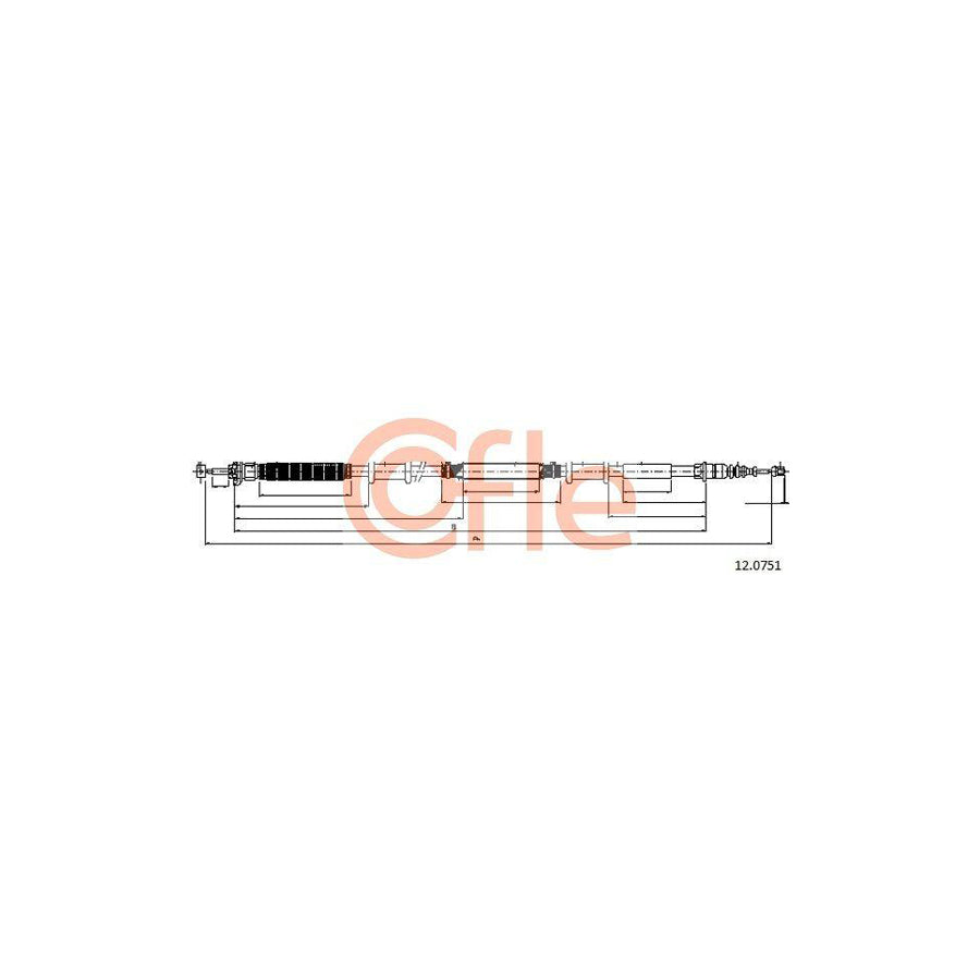 Cofle 12.0751 Hand Brake Cable for Alfa Romeo Giulietta Hatchback (940)