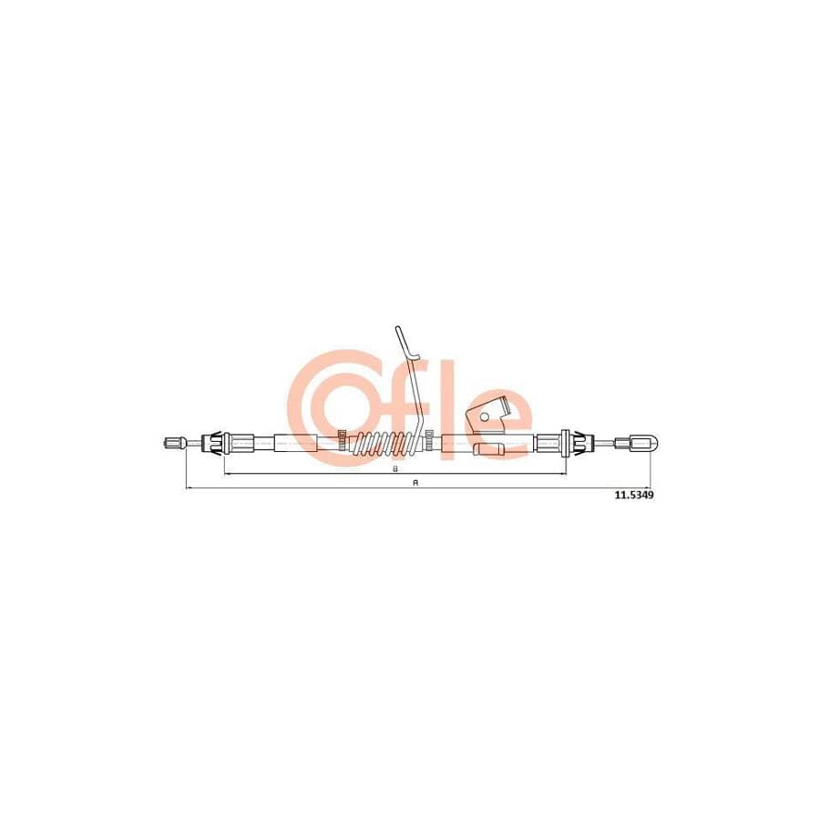 Cofle 92.11.5349 Hand Brake Cable for Ford Transit Custom