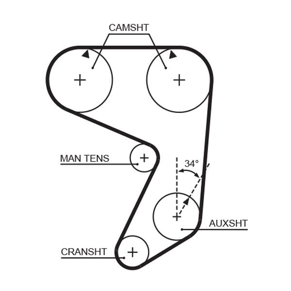 GATES GAT5004 Timing Belt