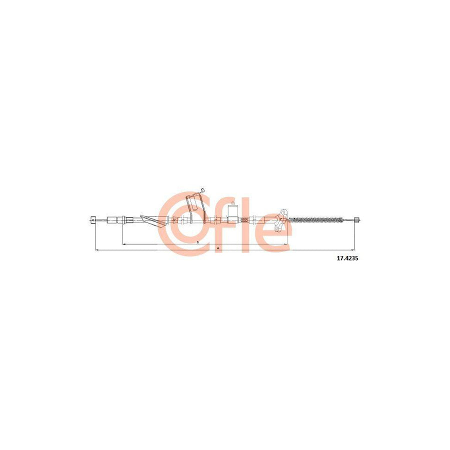 Cofle 17.4235 Hand Brake Cable for Honda Cr-V II (Rd)