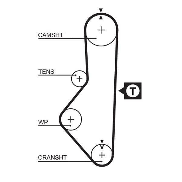 GATES GAT5076 Timing Belt