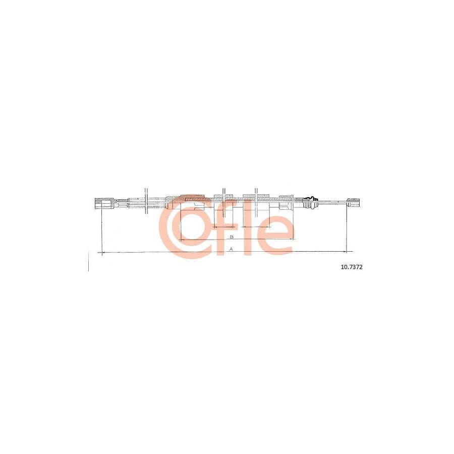 Cofle 10.7372 Hand Brake Cable for VW Transporter