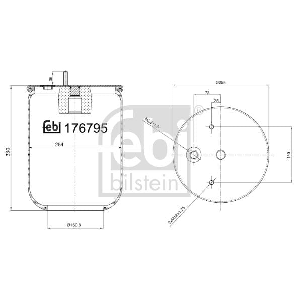 FEBI FE176795 Air Suspension Bellow