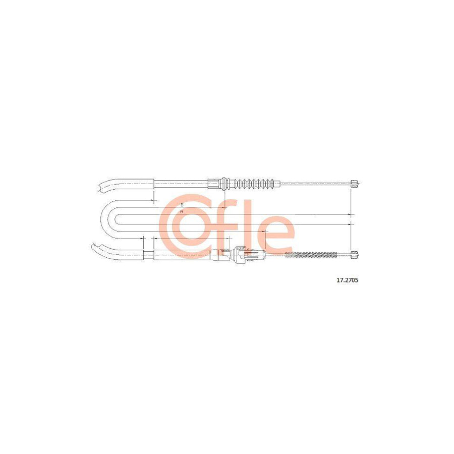 Cofle 92.17.1648 Hand Brake Cable for Toyota 4Runner (_N1_)
