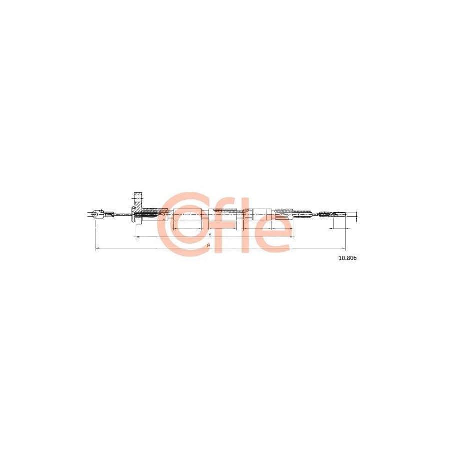 Cofle 10.806 Hand Brake Cable