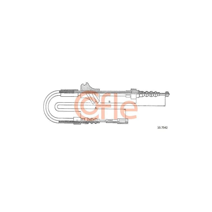 Cofle 92.10.7542 Hand Brake Cable
