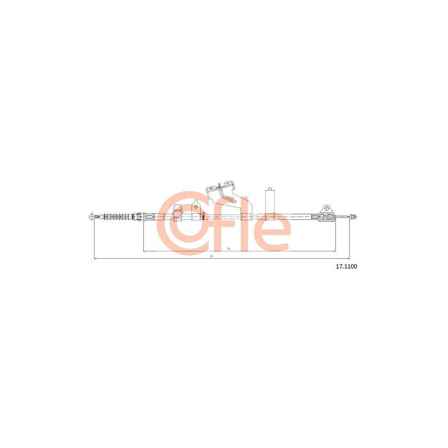 Cofle 92.17.1100 Hand Brake Cable for Toyota Yaris