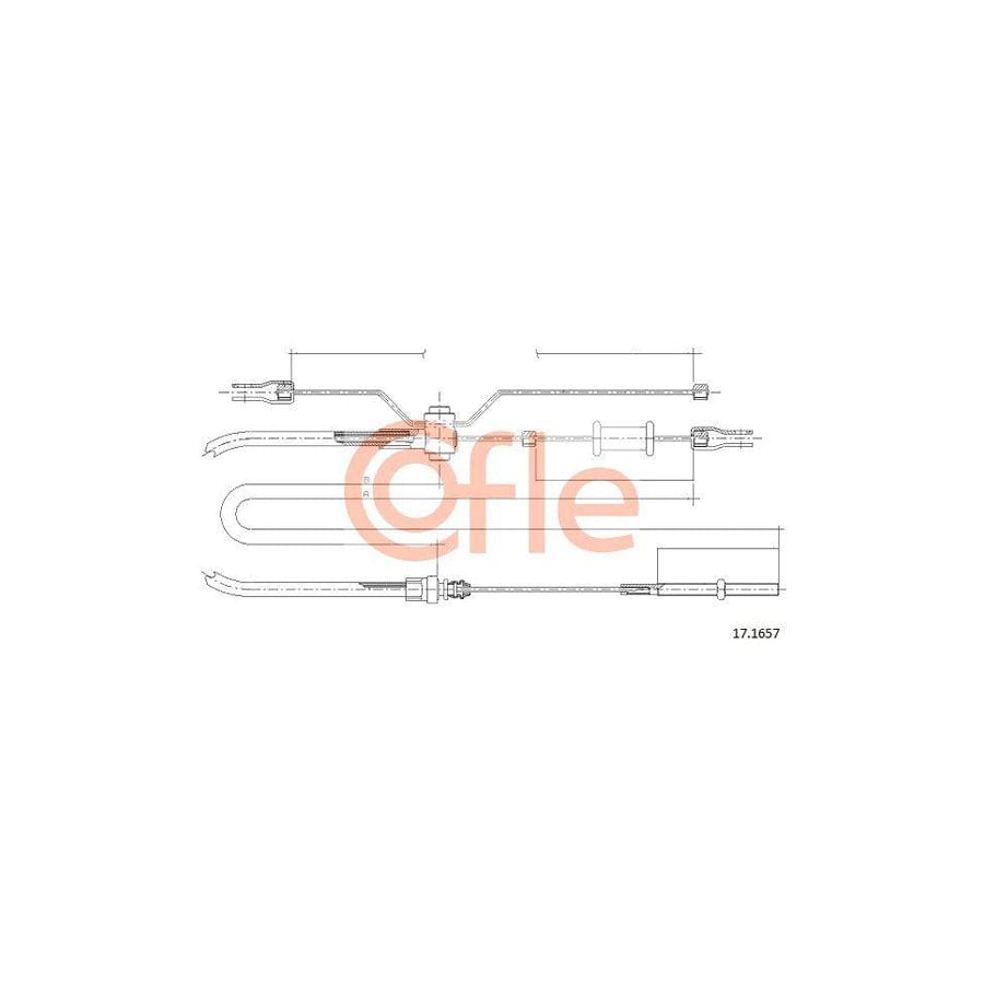Cofle 92.17.1657 Hand Brake Cable