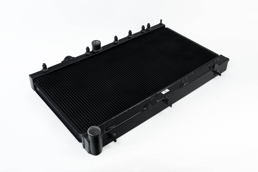 CSF Radiators 3076B High-Performance All-Aluminum Engine Water Radiator in Black for Subaru Impreza (WRX/STI - w/ filler neck)
