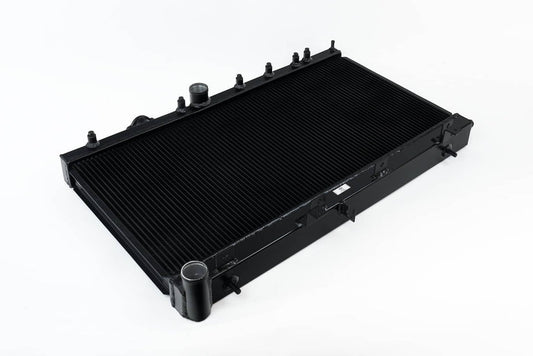 CSF Radiators 3076B High-Performance All-Aluminum Engine Water Radiator in Black for Subaru Impreza (WRX/STI - w/ filler neck)