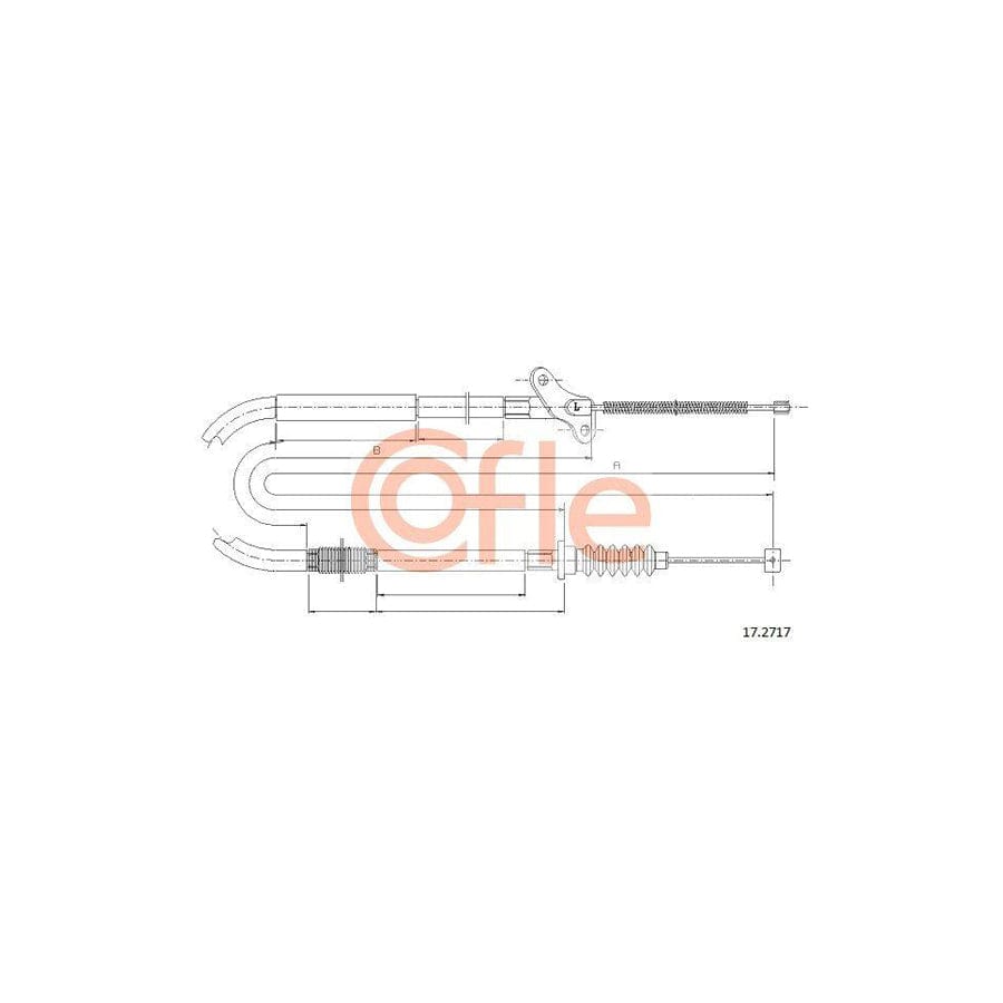 Cofle 92.17.2717 Hand Brake Cable for Isuzu Trooper