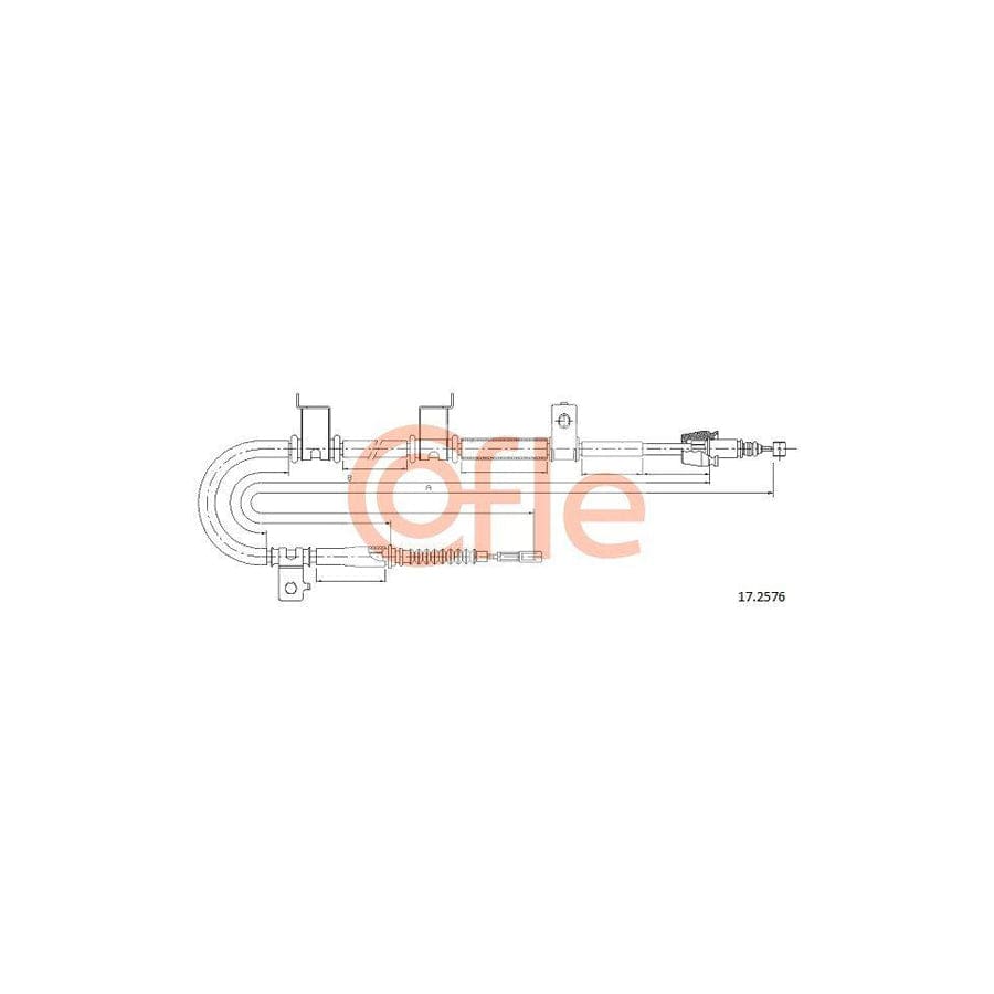 Cofle 92.17.2576 Hand Brake Cable