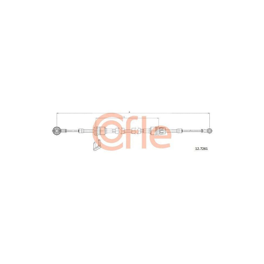 Cofle 12.7243 Cable, Manual Transmission for Fiat Idea (350)