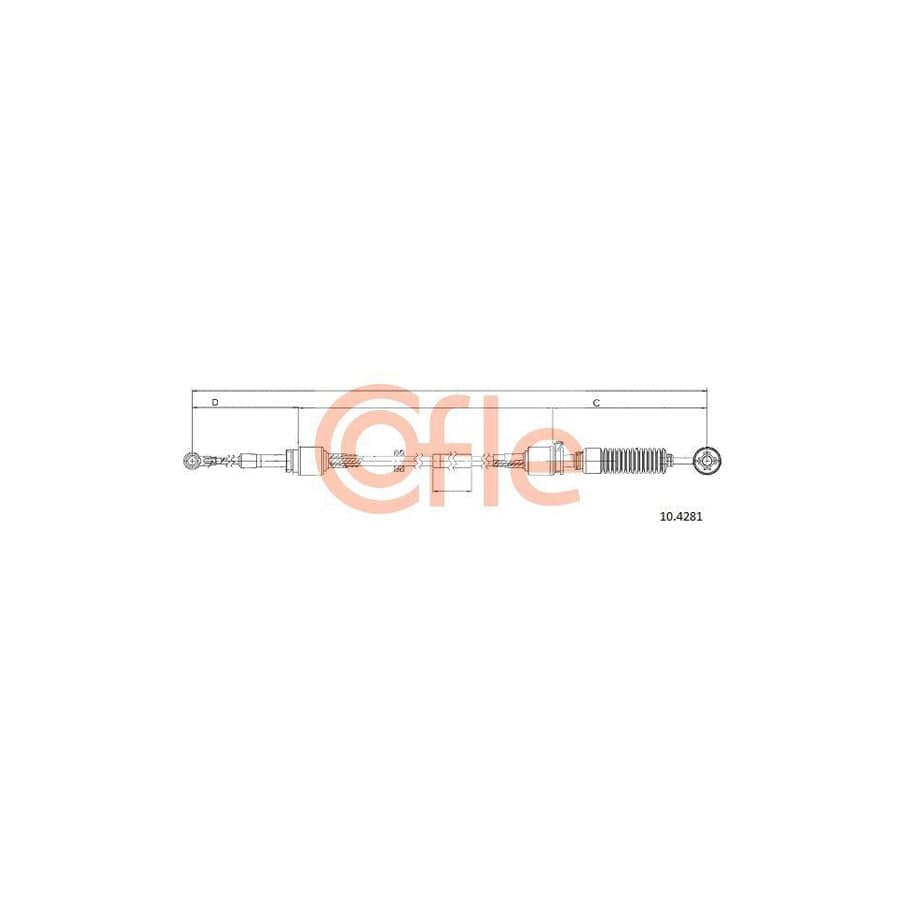 Cofle 10.4281 Cable, Manual Transmission