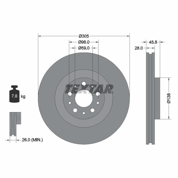 AUTOFREN SEINSA D7-196C Brake Caliper Guide Sleeve Kit
