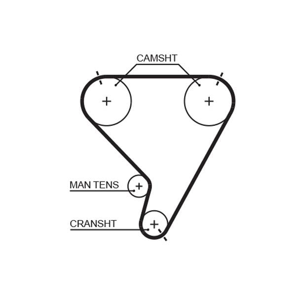 GATES GAT5448XS Timing Belt