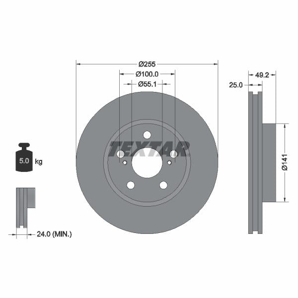 WABCO 4728809282 Brake Caliper Guide Bellow