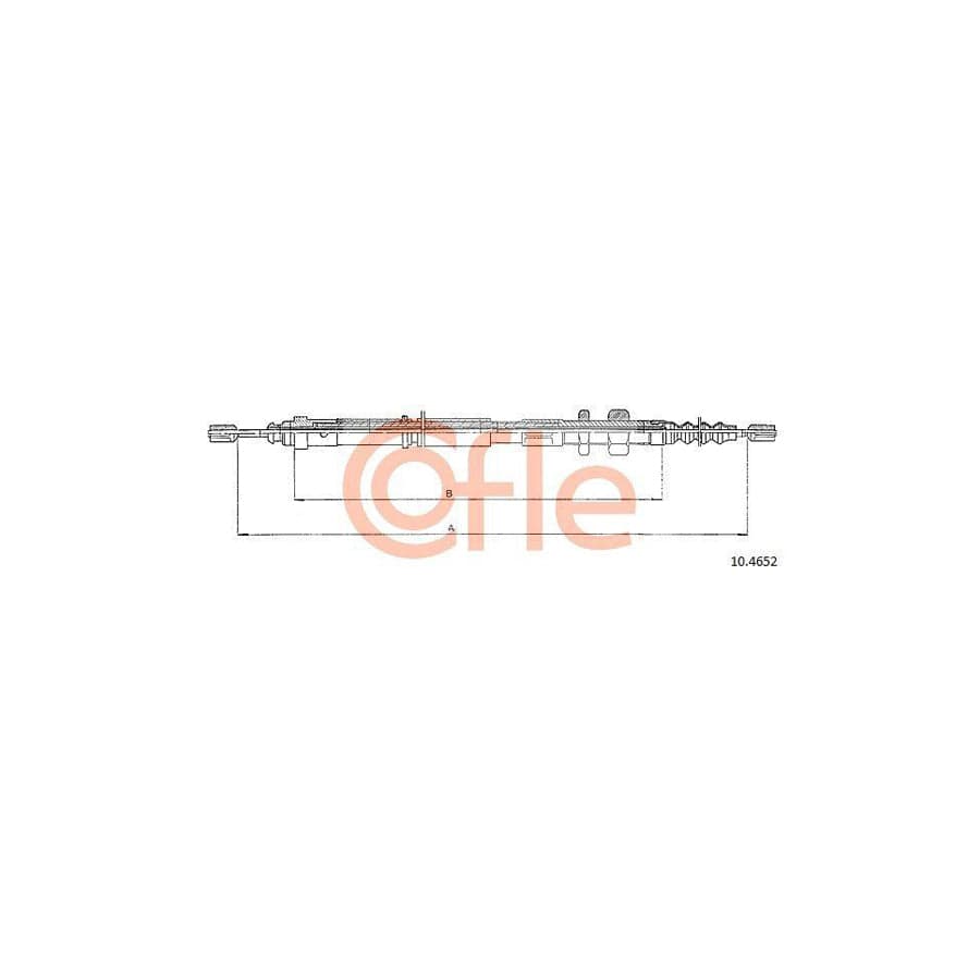 Cofle 10.4652 Hand Brake Cable for Citroen Xantia