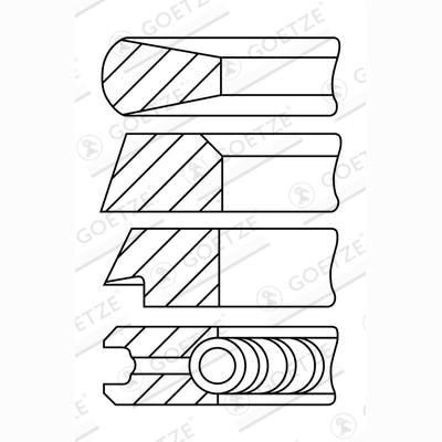 GOETZE 08-176914-30 Piston Ring Kit
