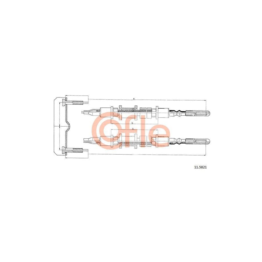 Cofle 92.11.5821 Hand Brake Cable