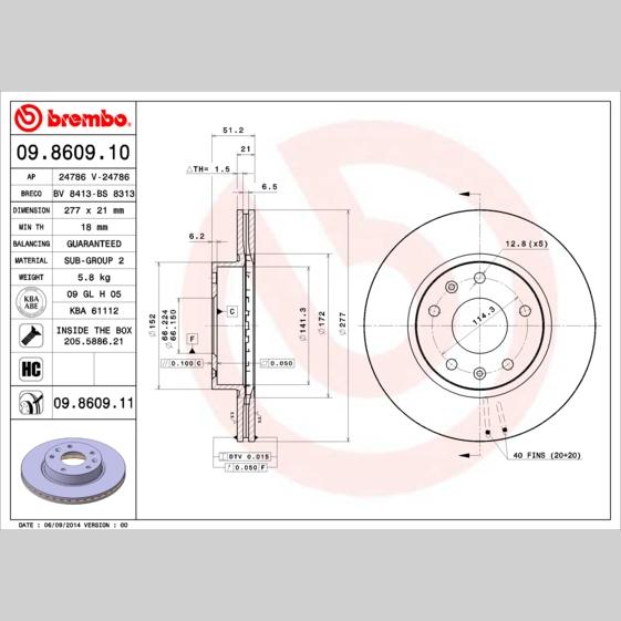 AUGER AUG56081 Disc Brake Caliper Repair Kit