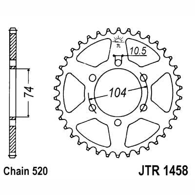 JT JTR1458,40 Chain Sprocket