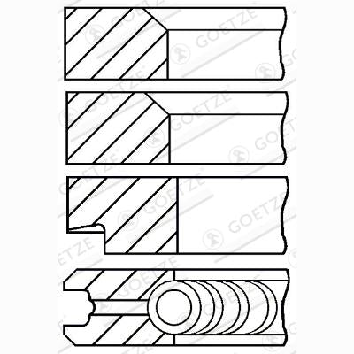 GOETZE 08-361900-00 Piston Ring Kit