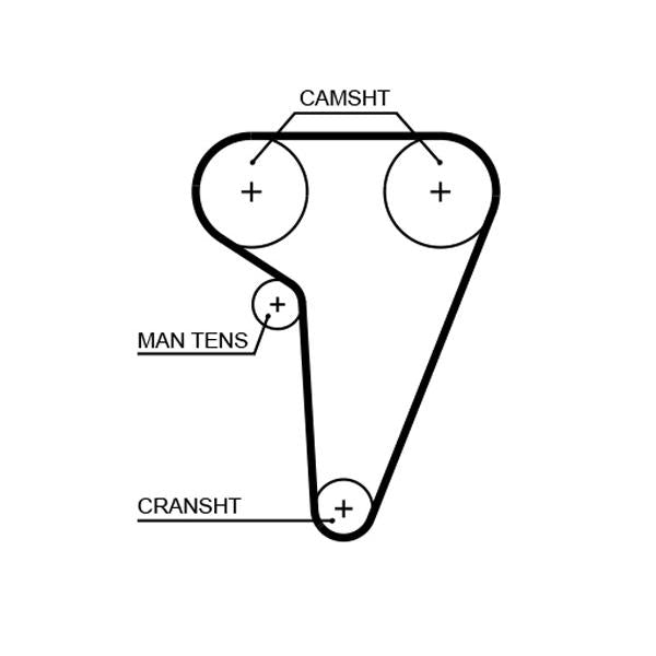 GATES GAT5549XS Timing Belt