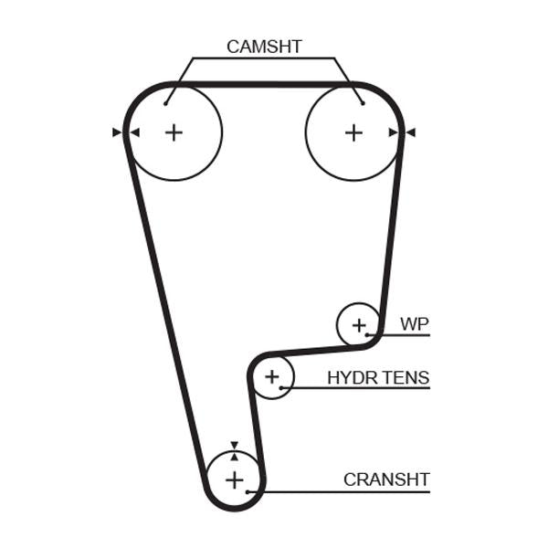 GATES GATT226 Timing Belt