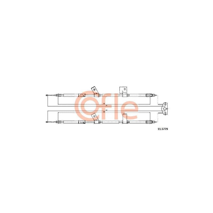 Cofle 11.5779 Hand Brake Cable for Opel Adam (M13)