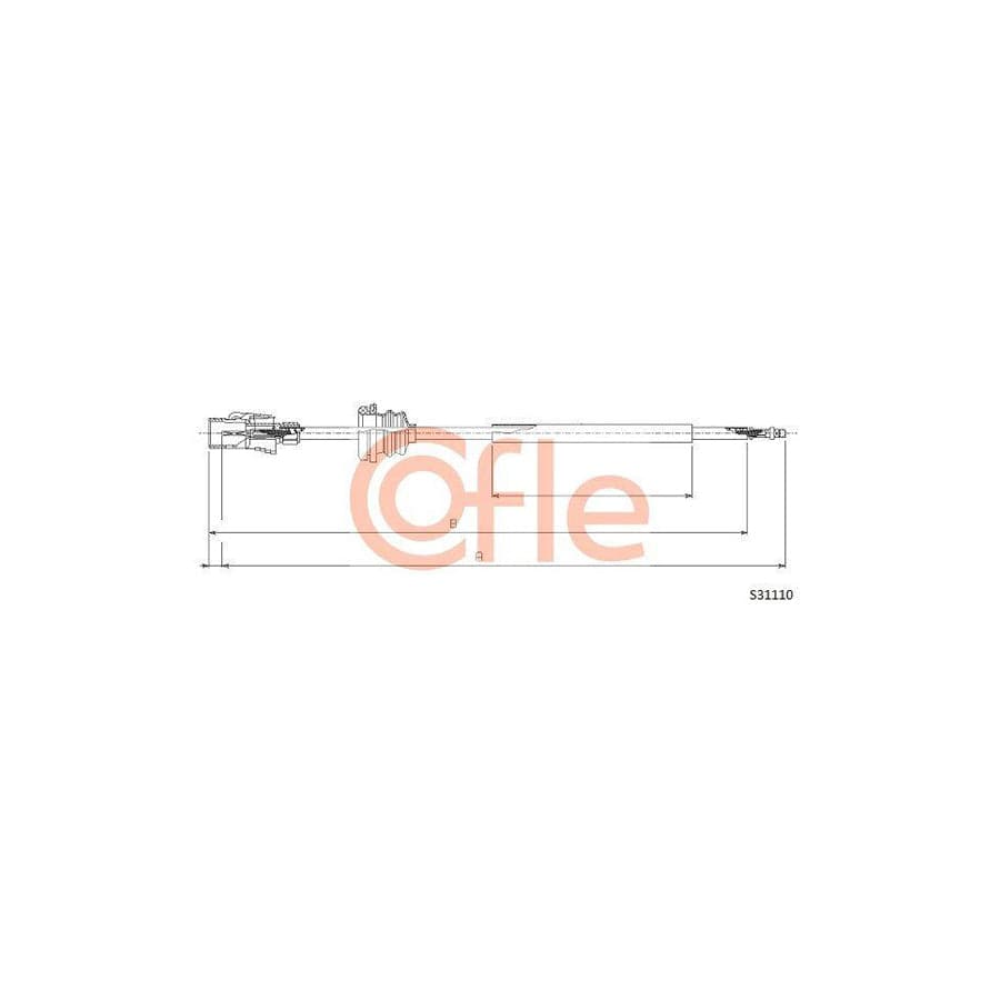 Cofle S31110 Speedometer Cable for VW Transporter