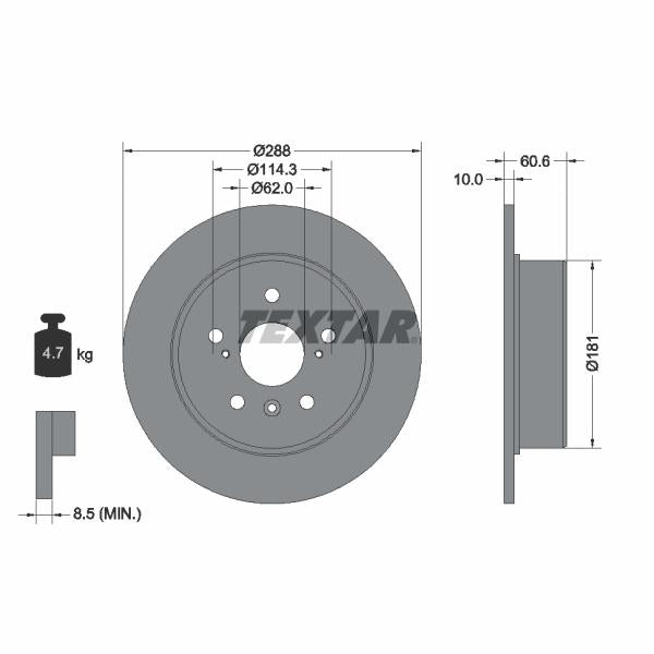 WABCO 4801049222 Brake Caliper Guide Bellow
