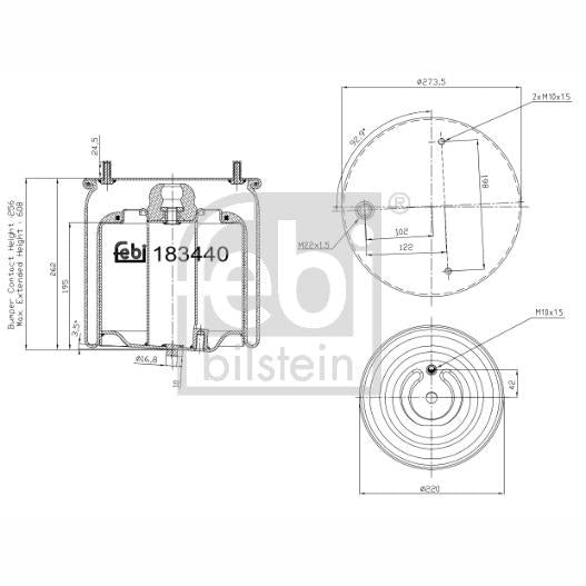 FEBI FE183440 Air Suspension Bellow