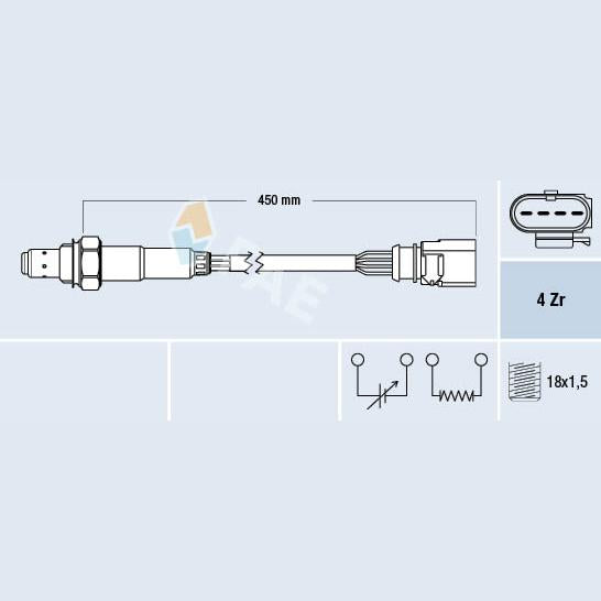 FAE AE77198 Lambda Sensor