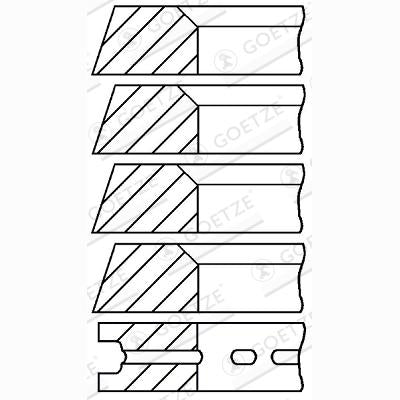 GOETZE 08-522200-00 Piston Ring Kit
