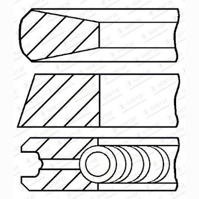 GOETZE 08-446407-00 Piston Ring Kit