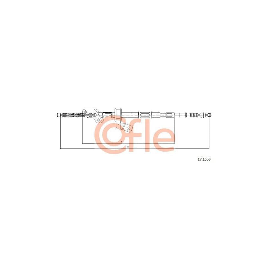 Cofle 17.1550 Hand Brake Cable for Toyota Rav4