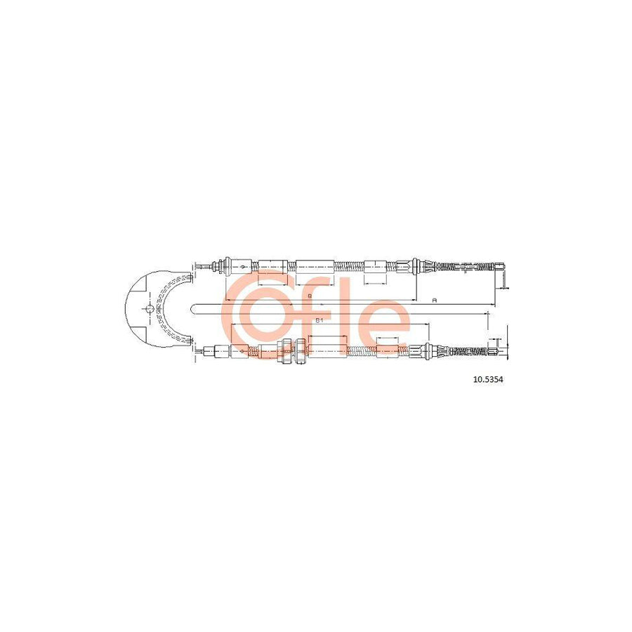Cofle 92.10.5354 Hand Brake Cable