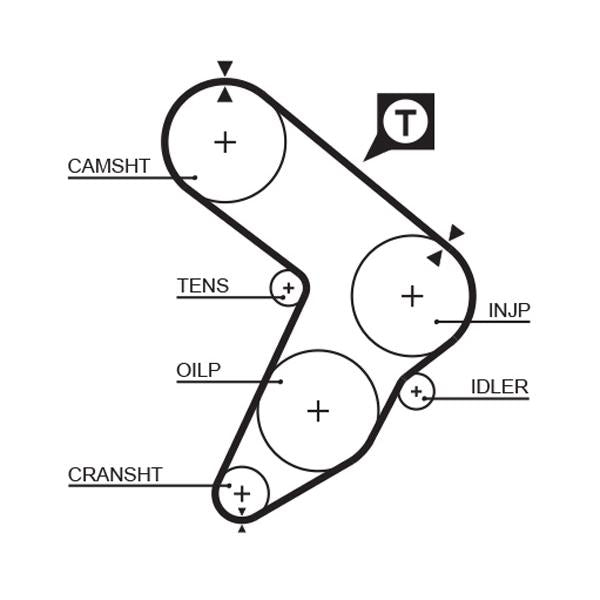 GATES GAT5032 Timing Belt