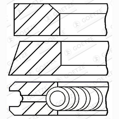 GOETZE 08-433206-00 Piston Ring Kit