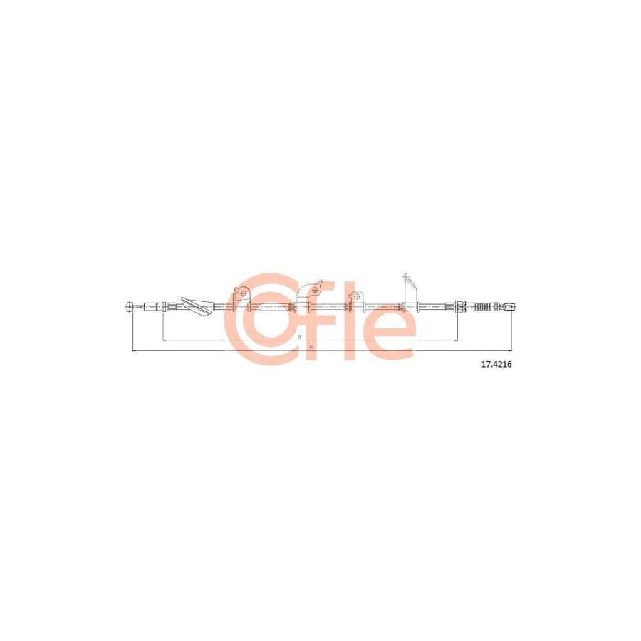 Cofle 17.4216 Hand Brake Cable for Honda CIVIC VIII Saloon (Fd, Fa)