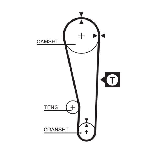GATES GAT5213XS Timing Belt